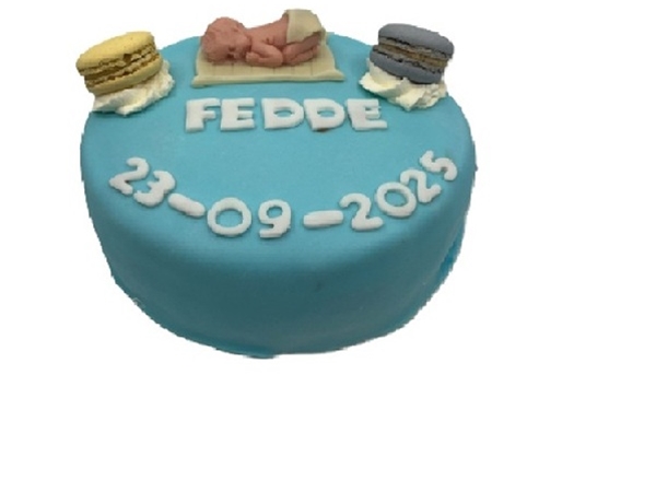 Geboortetaart jongen 16 pers